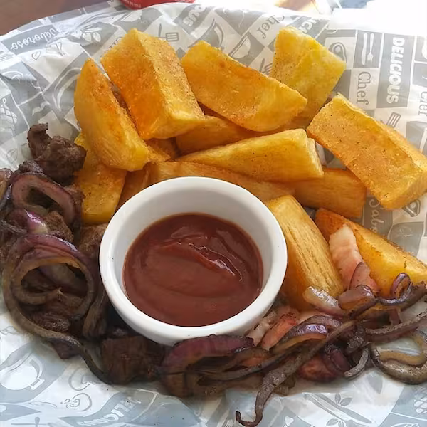 Porção de mandioca